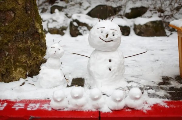 눈사람 만들기 (사진/국민일보 제공)