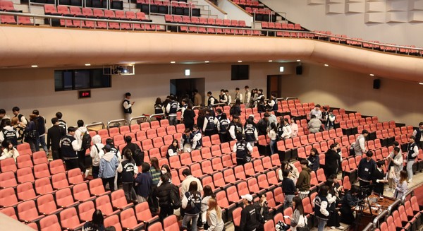 지난 상반기 무산된 학생총회 모습 (사진 / 한국교원대신문)