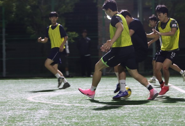 지난 10월 1일 진행된 2024 사도올림픽 풋살 결승 경기 (사진 / 한소연 기자)