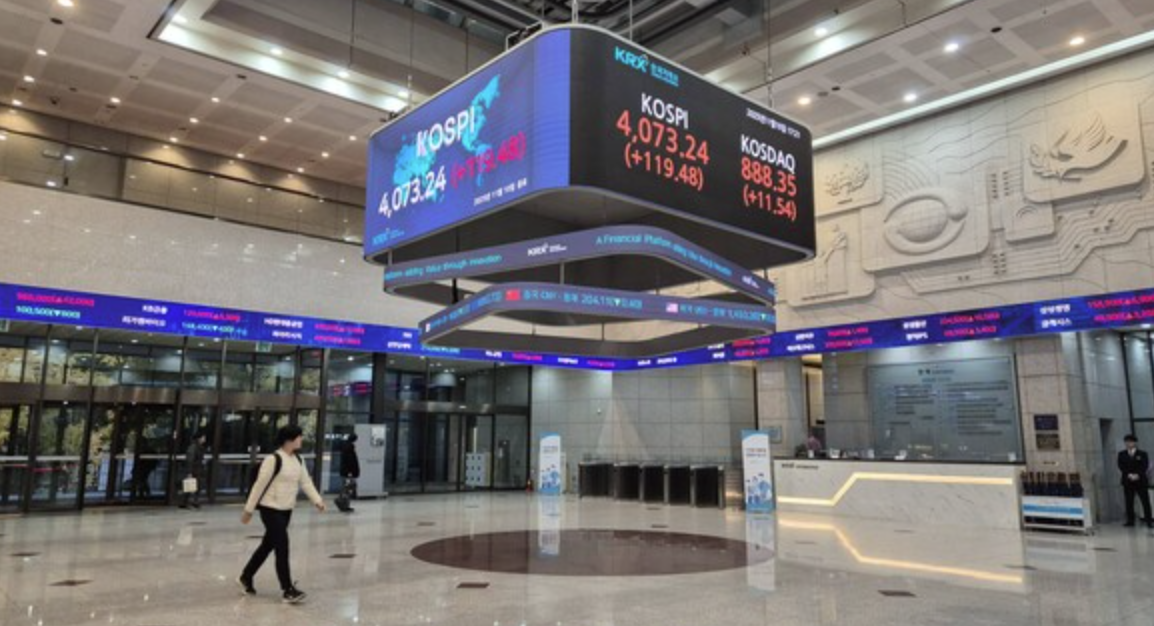 한국거래소 내부 코스피, 코스닥 지수가 표시된 모습 (사진 / 시사저널e 제공)